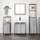 Sonata Set de mobilier pentru baie 3 buc. Gri Sonoma și negru