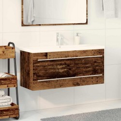 Sonata H Шкаф с мивка с чекмедже 2 pcs Старо дърво 100 x 38.5 x 48 cm - Dulapuri de baie