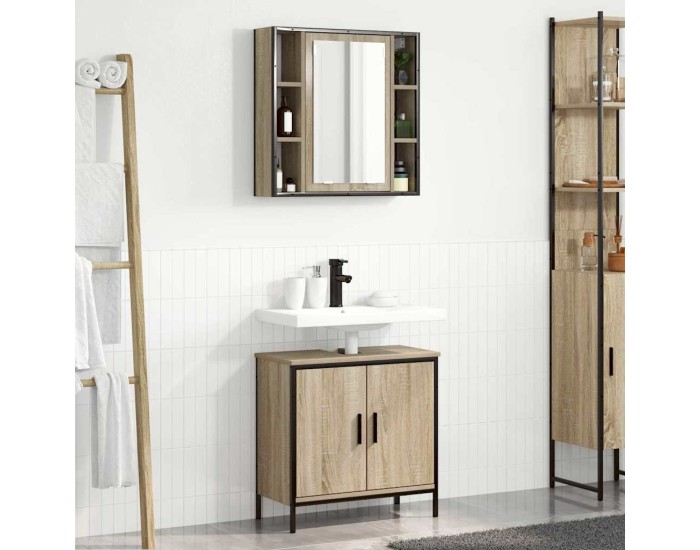 Sonata Set de mobilier pentru baie 2 buc. Maro 60 x 30 x 60 cm
