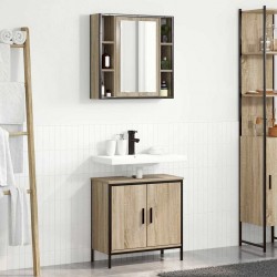Sonata H Комплект мебели за баня с рафт 2 pcs Кафяво 60 x 30 x 60 cm - Dulapuri de baie