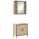 Sonata H Комплект мебели за баня с рафт 2 pcs Кафяво 60 x 30 x 60 cm