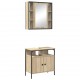 Sonata H Комплект мебели за баня с рафт 2 pcs Кафяво 60 x 30 x 60 cm
