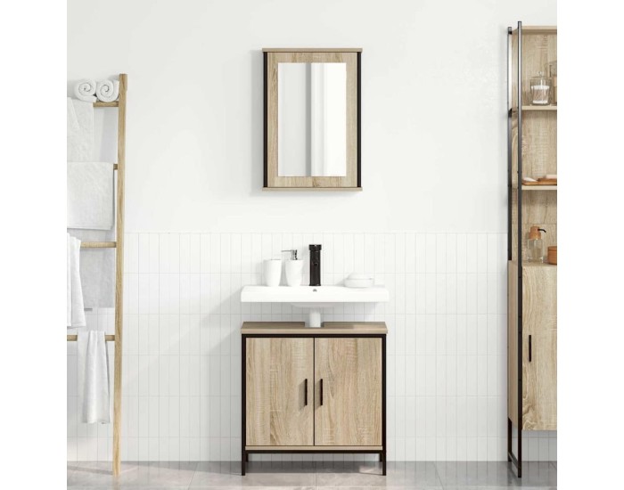 Sonata Set de mobilier pentru baie 2 buc. Maro 60 x 30 x 60 cm