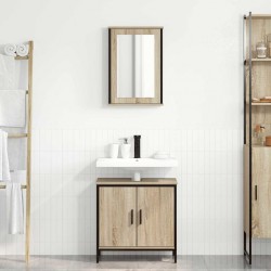 Sonata H Комплект мебели за баня с рафт 2 pcs Кафяво 60 x 30 x 60 cm - Dulapuri de baie