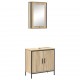 Sonata H Комплект мебели за баня с рафт 2 pcs Кафяво 60 x 30 x 60 cm