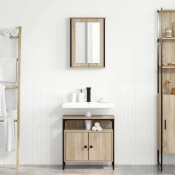 Sonata H Комплект мебели за баня с рафт 2 pcs Кафяво 60 x 30 x 60 cm - Dulapuri de baie