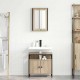 Sonata H Комплект мебели за баня с рафт 2 pcs Кафяво 60 x 30 x 60 cm