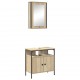 Sonata H Комплект мебели за баня с рафт 2 pcs Кафяво 60 x 30 x 60 cm