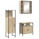 Sonata H Комплект мебели за баня с рафт 3 pcs Кафяво 33 x 33 x 120.5 см