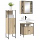 Sonata H Комплект мебели за баня с рафт 3 pcs Кафяво 33 x 33 x 120.5 см