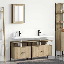Sonata H Комплект мебели за баня с рафт 3 pcs Кафяво 80 x 30 x 60 cm - Dulapuri de baie