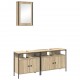 Sonata H Комплект мебели за баня с рафт 3 pcs Кафяво 80 x 30 x 60 cm