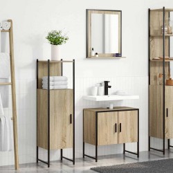 Sonata H Комплект мебели за баня с рафт 3 pcs Кафяво 60 x 33 x 60 см - Dulapuri de baie