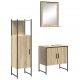 Sonata H Комплект мебели за баня с рафт 3 pcs Кафяво 60 x 33 x 60 см