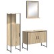 Sonata Set de mobilier pentru baie 3 buc. Maro 33 x 33 x 120,5 cm