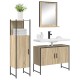 Sonata Set de mobilier pentru baie 3 buc. Maro 33 x 33 x 120,5 cm