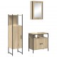 Sonata H Комплект мебели за баня с рафт 3 pcs Кафяво 33 x 33 x 120.5 см