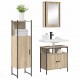 Sonata H Комплект мебели за баня с рафт 3 pcs Кафяво 33 x 33 x 120.5 см