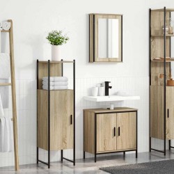 Sonata H Комплект мебели за баня с рафт 3 pcs Кафяво 60 x 30 x 60 cm - Dulapuri de baie