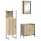 Sonata H Комплект мебели за баня с рафт 3 pcs Кафяво 60 x 30 x 60 cm