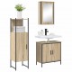 Sonata H Комплект мебели за баня с рафт 3 pcs Кафяво 60 x 30 x 60 cm