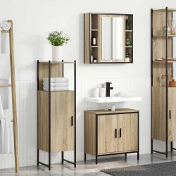 Sonata H Комплект мебели за баня с рафт 3 pcs Кафяво 60 x 30 x 60 cm - Dulapuri de baie
