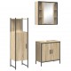 Sonata H Комплект мебели за баня с рафт 3 pcs Кафяво 60 x 30 x 60 cm