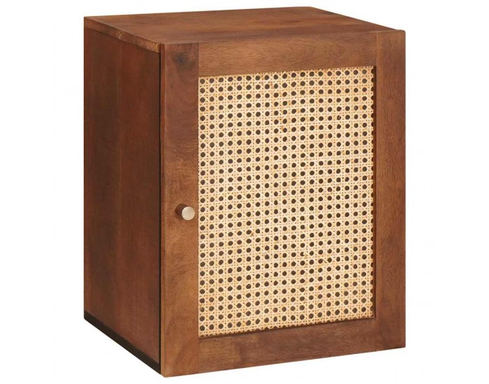 Sonata H Шкаф за баня с рафт Монтиране на стена Кафяв 38 x 33.5 x 48 см
