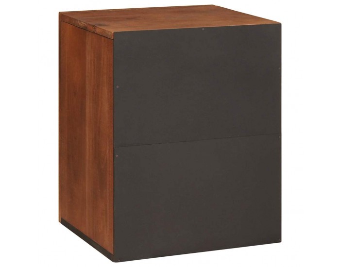 Sonata H Шкаф за баня с рафт Монтиране на стена Кафяв 38 x 33.5 x 48 см