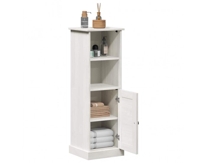 Sonata H Шкаф за баня VIGO Бяло 37 x 34 x 110 см Борово дърво масив