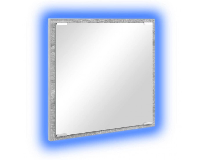 Sonata H LED огледало за баня с огледало Сив Сонома 40 x 8.5 x 37 см