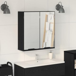 Sonata H Огледален шкаф за баня с рафт с врата Черен дъб 64 x 20 x 67 см - Dulapuri de baie