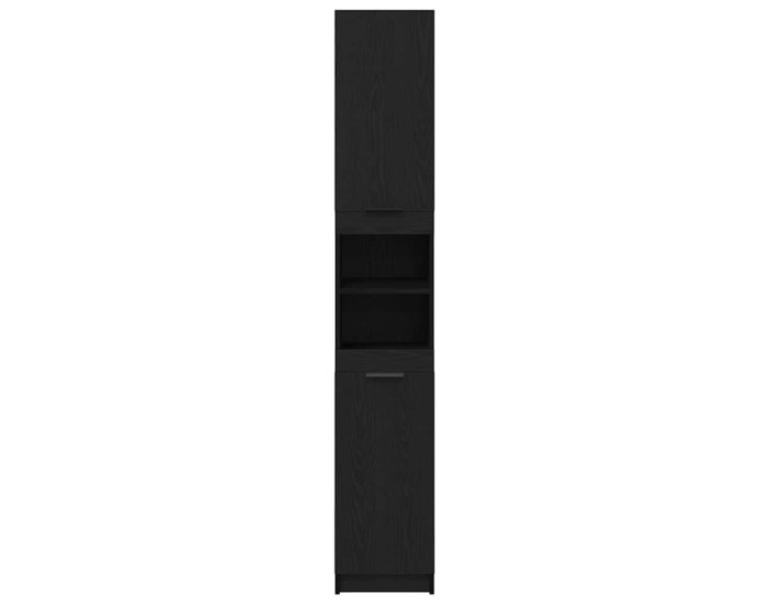 Sonata Dulap de Baie Stejar negru 32 x 34 x 188,5 cm Lemn prelucrat