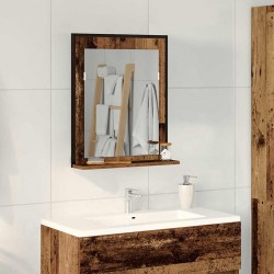 Sonata H Огледало за баня Старо дърво 50 x 12 x 60 см Инженерно дърво - Dulapuri de baie