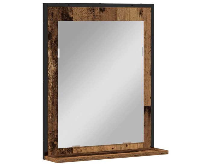 Sonata Oglindă Lemn vechi 50 x 12 x 60 cm Sticlă și Lemn Ingineresc