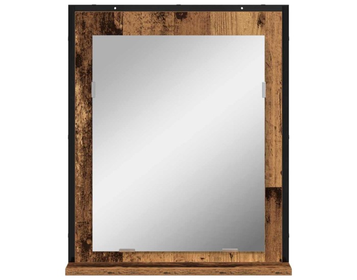 Sonata Oglindă Lemn vechi 50 x 12 x 60 cm Sticlă și Lemn Ingineresc
