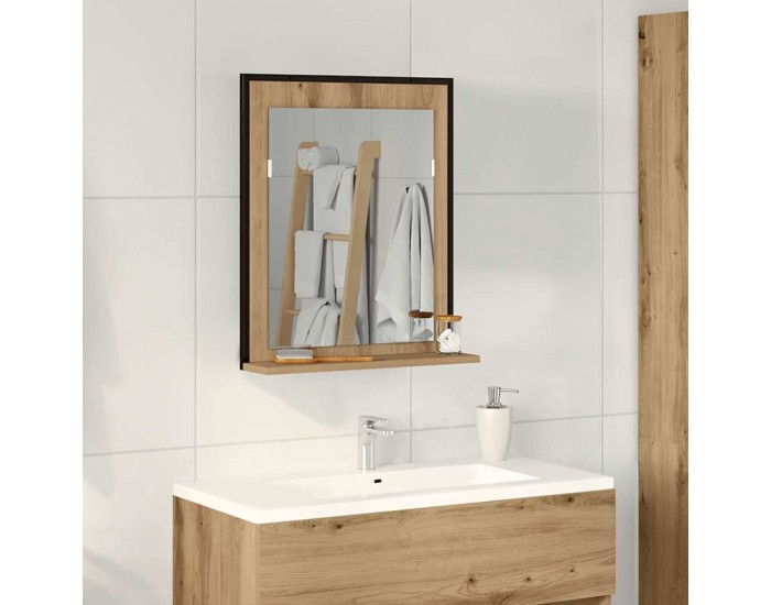 Sonata H Огледало за баня дъб артизан 50 x 12 x 60 см Инженерно дърво