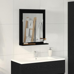 Sonata H Огледало за баня Черен дъб 50 x 12 x 60 см Инженерно дърво - Dulapuri de baie