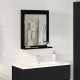 Sonata H Огледало за баня Черен дъб 50 x 12 x 60 см Инженерно дърво