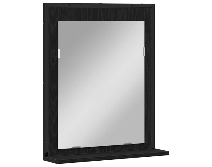 Sonata Oglindă Stejar negru 50 x 12 x 60 cm Sticlă și Lemn Ingineresc