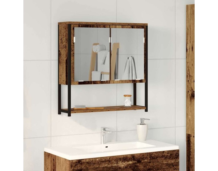Sonata Dulap cu oglindă Lemn vechi 60 x 16 x 60 cm Lemn prelucrat