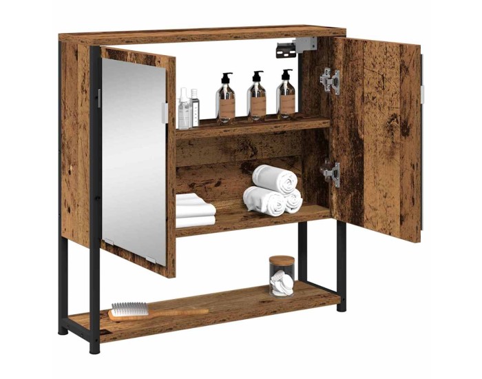Sonata Dulap cu oglindă Lemn vechi 60 x 16 x 60 cm Lemn prelucrat