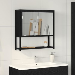 Sonata H Огледален шкаф за баня с рафт с врата Черен дъб 60 x 16 x 60 см - Dulapuri de baie