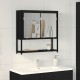 Sonata H Огледален шкаф за баня с рафт с врата Черен дъб 60 x 16 x 60 см