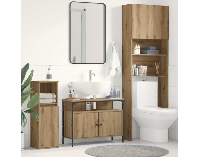 Sonata Dulap pentru Chiuveta de Baie stejar artizanal 80 x 30 x 60 cm