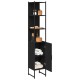 Sonata Dulap de Baie Stejar negru 33 x 33 x 185,5 cm Lemn prelucrat