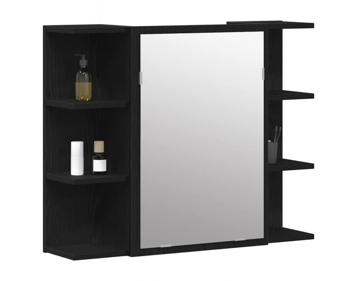 Sonata H Шкаф с огледало Черен дъб 80 x 20.5 x 64 см Инженерно дърво