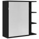 Sonata H Шкаф с огледало за баня с рафт Черен дъб 62.5 x 20.5 x 64 см