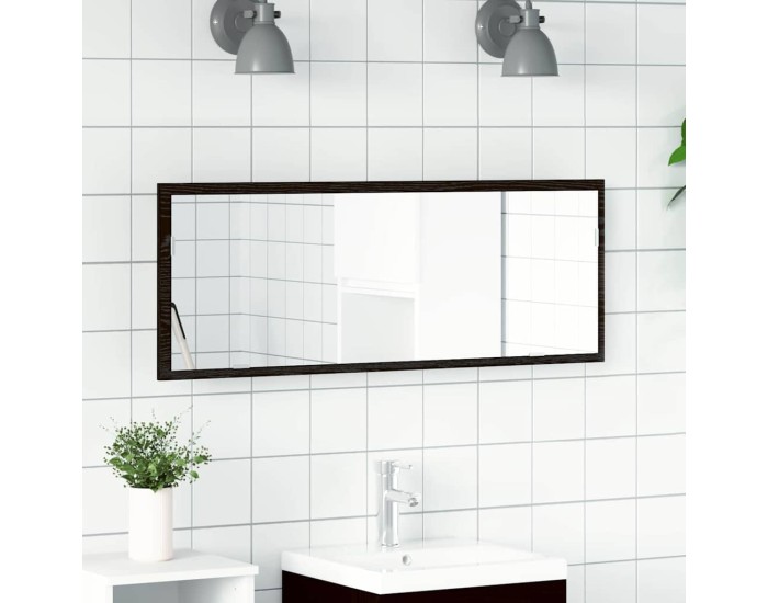 Sonata Oglindă de baie cu LED Stejar Negru 100 x 8,5 x 37 cm Sticlă