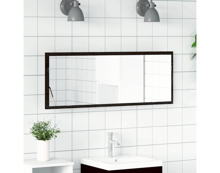 Sonata H LED огледало за баня с огледало Черен дъб 100 x 8.5 x 37 см